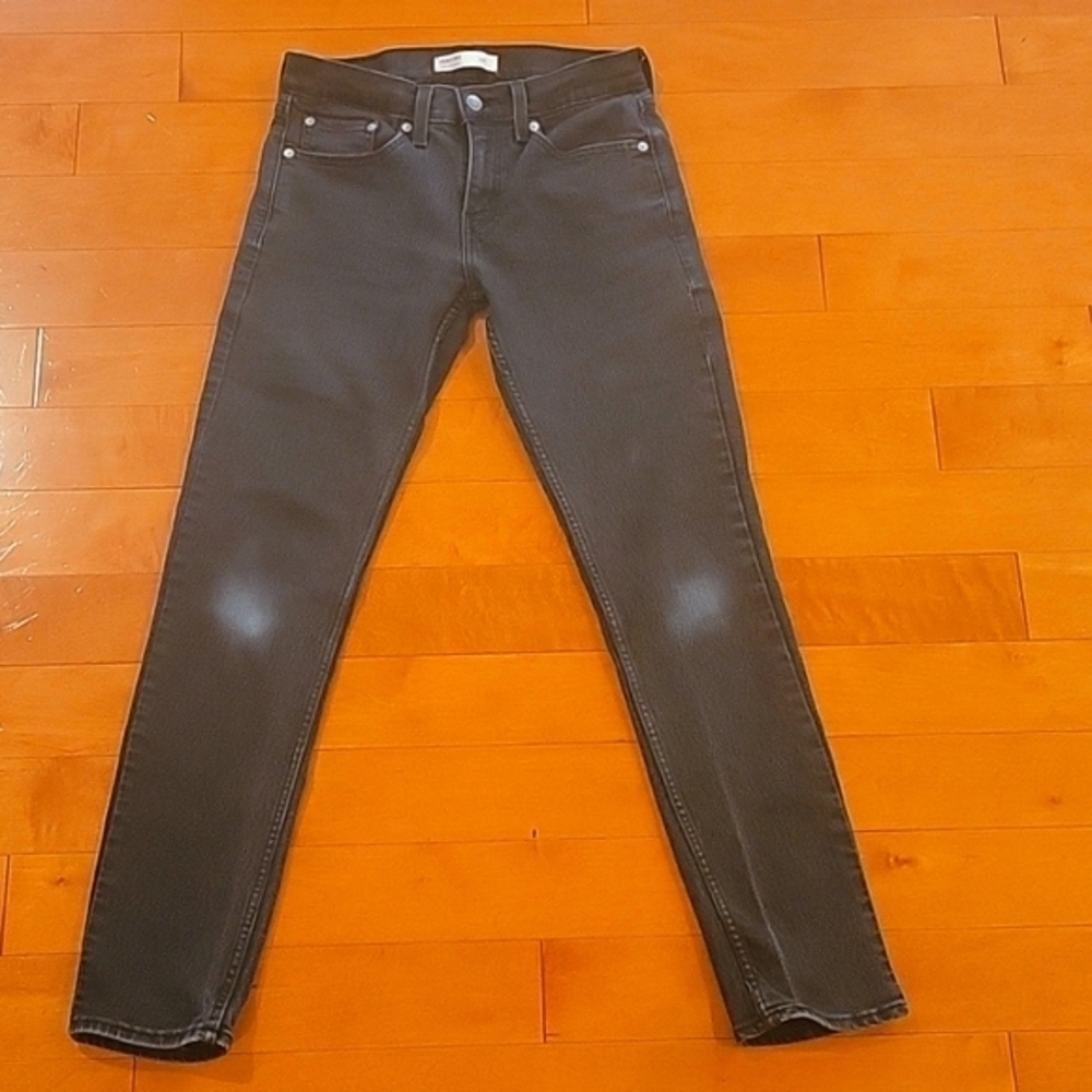 LEVIS STRAUSS SIGNATURE DARK WASH JEANS FADED KNEES W29 L30